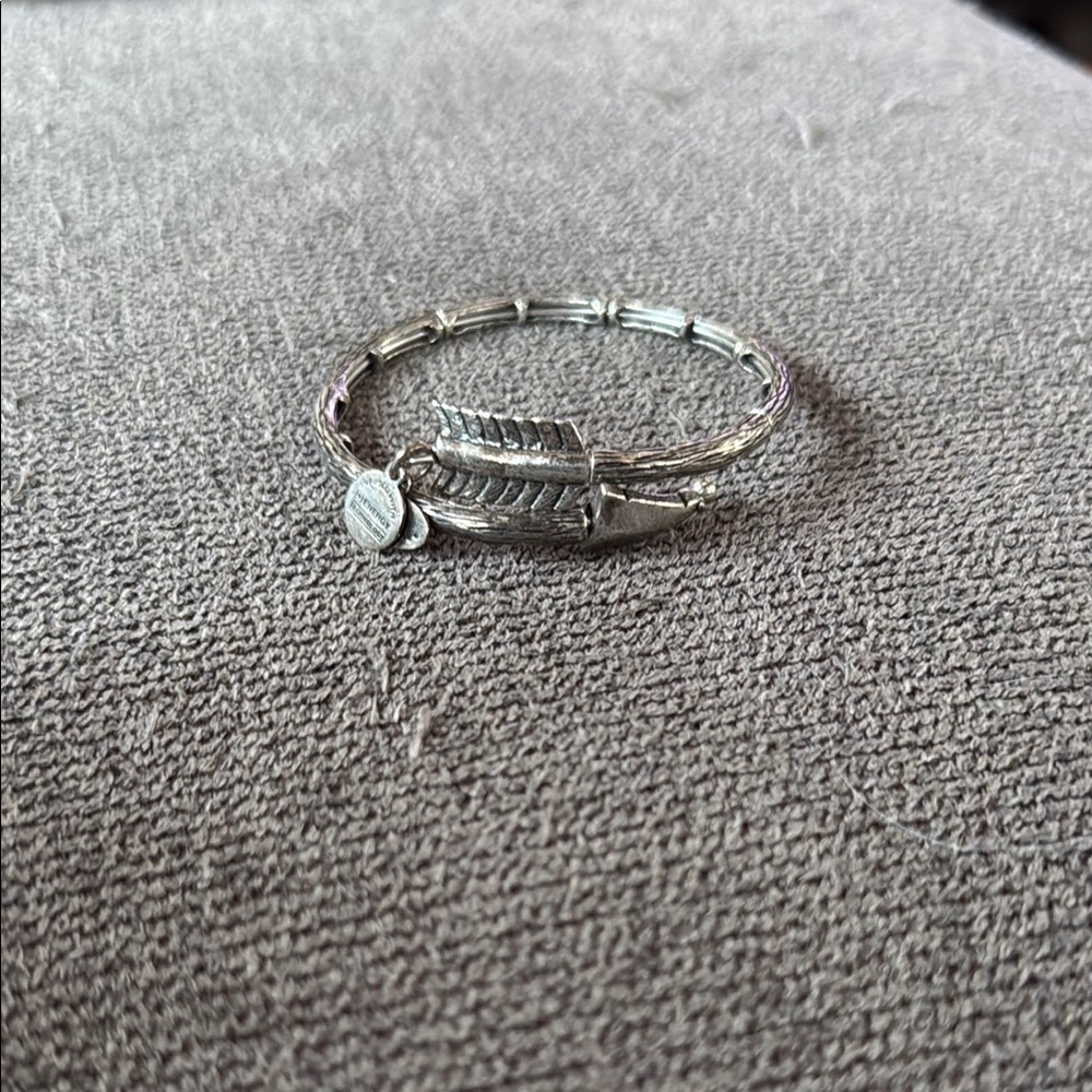 Silver Feather Bangle Bracelet